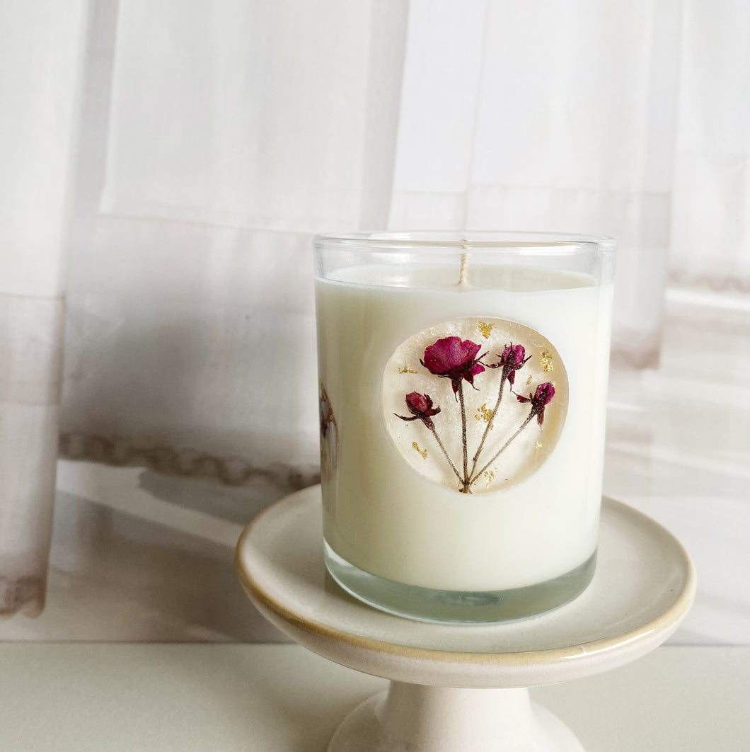 Pressed Flower Candle & Plaster Diffuser