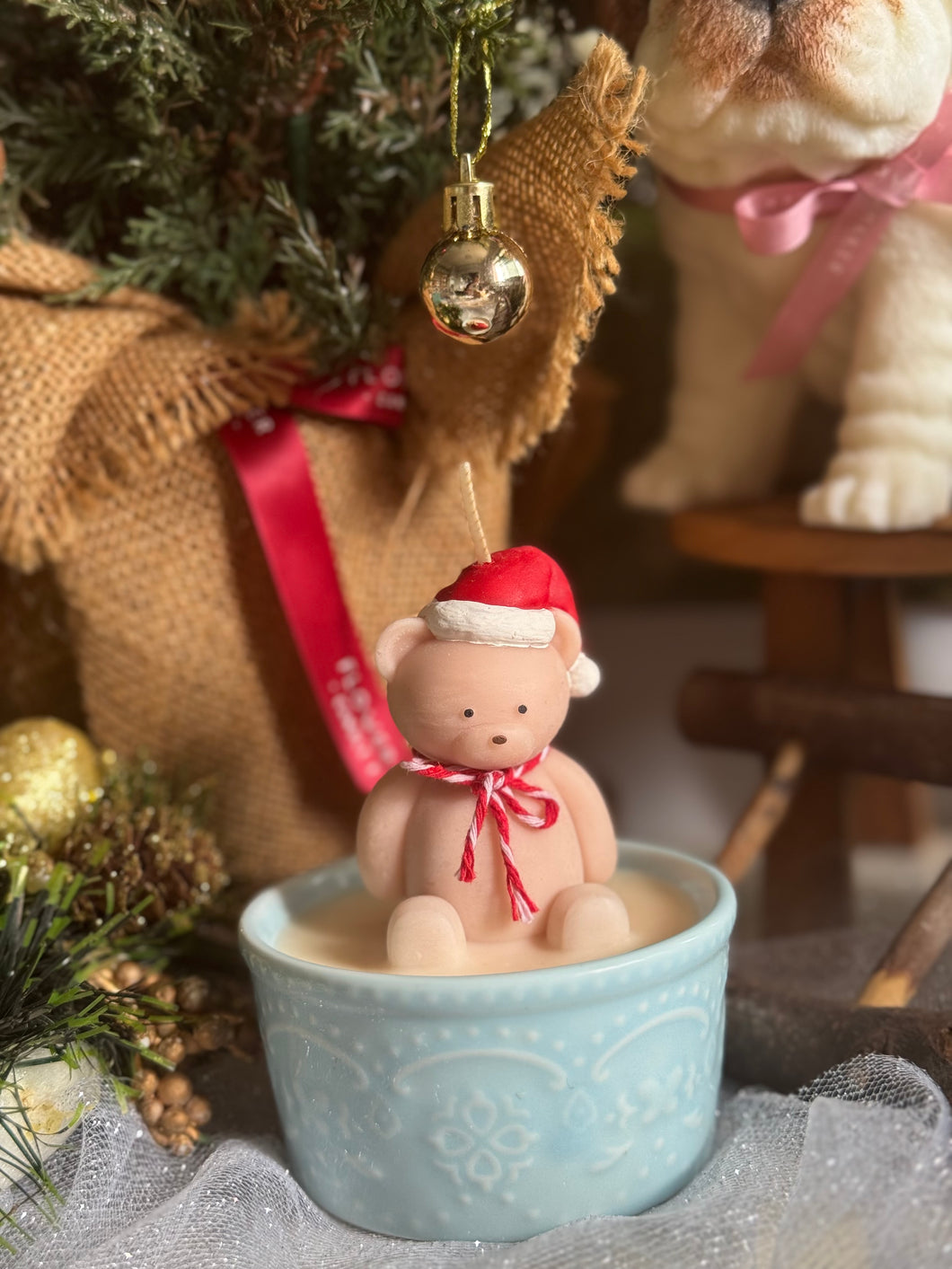 Christmas Bear with Container